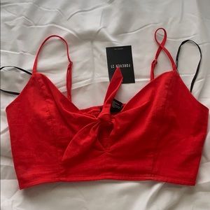 tie in the front crop top